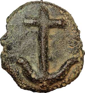 reverse: Etruria, Tarquinii. AE Cast Quadrans, c. 275 BC