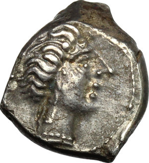 obverse: Cisalpine Gaul, Insubri. AR Drachm, imitating Massalia, 2nd-1st century BC
