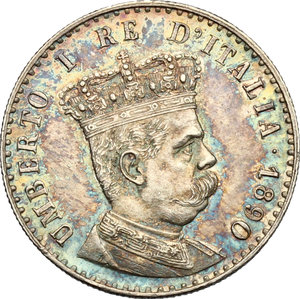 obverse: Umberto I (1890-1896). 50 centesimi 1896