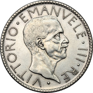 obverse: Vittorio Emanuele III (1900-1943). 20 lire 1927 A. VI