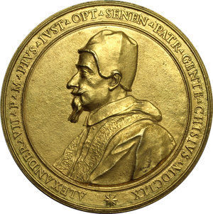 obverse: Alessandro VII (1655-1667), Fabio Chigi.. Medaglia straordinaria 1659, per la fine della peste a Roma
