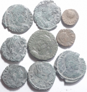 obverse: Lotti.Impero Romano.Lotto di 9 monete da Giuliano II a Teodosio II,mediamente BB.