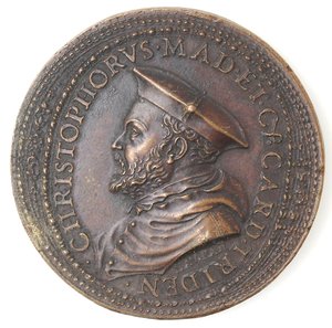 obverse: Medaglie. Cristoforo di Madruzzo. 1512-1578. Medaglia 1572. AE. 