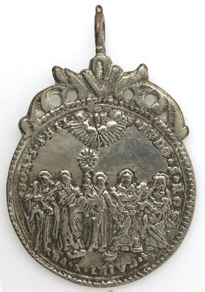 obverse: Medaglie. Medaglia 1671 Ag. Fusa. Probabilmente realizzata a Roma per ricordare la Canonizzazione dei Santi: Gaetano, Francesco Borgia, Filippo, Luigi e Rosa. 