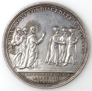 reverse: Medaglie Papali. Clemente XIV. 1769-1774. Medaglia 1773. Anno V. Ag. 