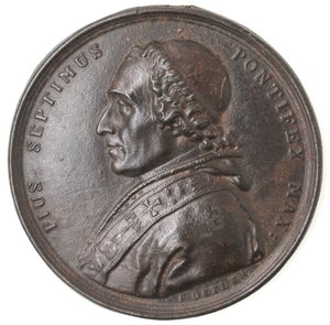 obverse: Medaglie Papali. Pio VII. 1800-1823. Placchetta uniface. Ae. 
