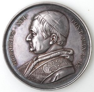 obverse: Medaglie Papali. Gregorio XVI. 1831-1846. Medaglia 1839. Anno IX. Ag. 