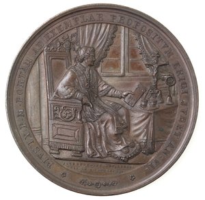 obverse: Medaglie Papali. Pio IX. 1846-1878. Medaglia 1853 per il restauro della torre di Porta Pia. AE. 