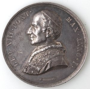 obverse: Medaglie Papali. Leone XIII. 1878-1903. Medaglia 1879. Anno I. Ag. 