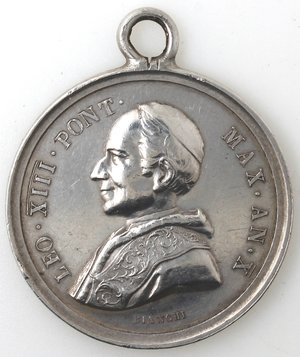 obverse: Medaglie. Roma. Leone XIII. 1878-1903. Medaglia per il 50° anniversario del sacerdozio del pontefice, 1887. 