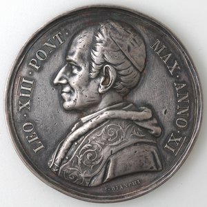 obverse: Medaglie Papali. Leone XIII. 1878-1903. Medaglia 1888. Anno XI. Ag. 