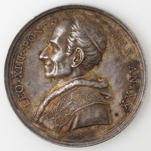 obverse: Medaglie Papali. Leone XIII. 1878-1903. Medaglia 1897. Anno XX. Ag. 