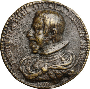 obverse: Don Ferdinando Afan de Ribera (1508-1571), duca d’alcalà e Vicerè di Napoli. . Medaglia 1630, postuma