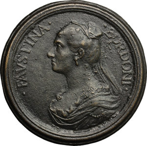 obverse: Faustina Bordoni (1700-1781), soprano veneziana.. Medaglia unifacie