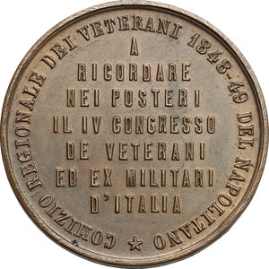 reverse: Medaglia per il comizio dei veterani a Napoli, 1848-49