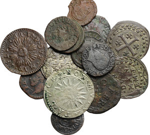 obverse: Mantova. Lotto di 16 monete mantovane, prevalentemente quattrini