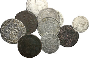 obverse: Italia Meridionale. Lotto di 10 monete in argento e rame