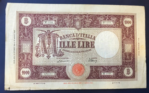 obverse: Repubblica Italiana. 1 000 lire \grande M\