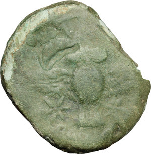 reverse: Etruria, Populonia. AE Triens, 3rd century BC