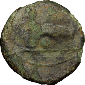 reverse: Etruria, Populonia. AE Sextans, late 3rd century BC