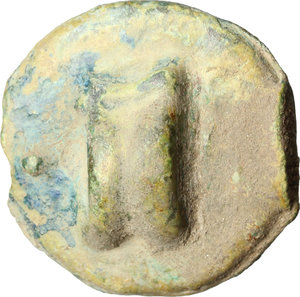 obverse: Dioscuri/ Mercury series.. AE Cast Uncia, c. 280 BC