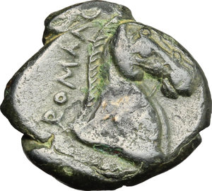 reverse: Anonymous. AE Half Unit, Neapolis mint, after 276 BC