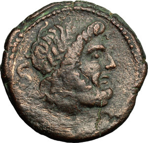 obverse: Cn. Gellius.. AE Semis, 138 BC