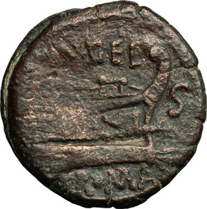 reverse: Cn. Gellius.. AE Semis, 138 BC
