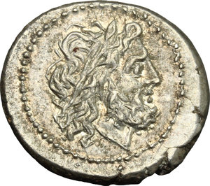 obverse: Anonymous. AR Victoriatus, after 218 BC