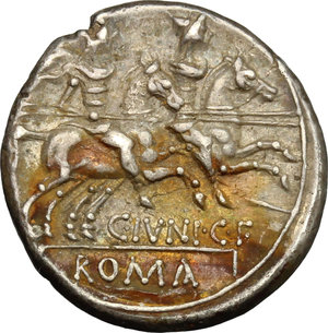 reverse: C. Iunius C.f. . AR Denarius, 149 BC