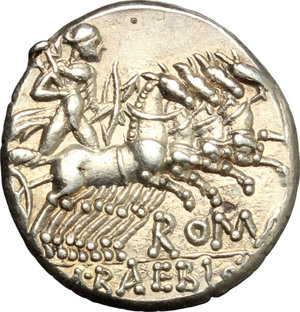 reverse: M. Baebius Q. f. Tampilus.. AR Denarius, 137 BC