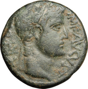 obverse: Augustus (27 BC-14 AD).. AE As, Antioch, Seleucis and Pieria
