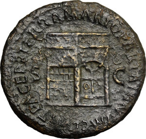 reverse: Nero (54-68).. AE Sestertius, c.65 AD