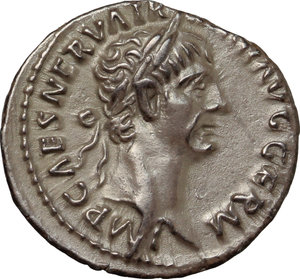 obverse: Trajan (98-117).. AR Denarius, 98-99 AD