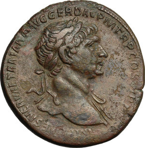 obverse: Trajan (98-117).. AE Sestertius, 112-114 AD