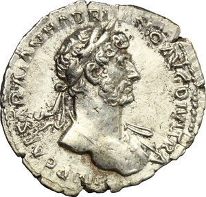 obverse: Hadrian (117-138).. AR Denarius, Rome mint, 117 AD