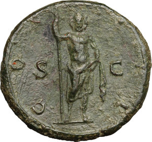 reverse: Hadrian (117-138).. AE As, Rome mint, 125-128 AD
