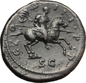 reverse: Hadrian (117-138).. AE Dupondius, Rome mint, 132-134 AD
