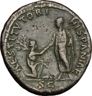 reverse: Hadrian (117-138).. AE As, 134-138 AD