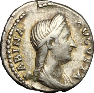 obverse: Sabina, wife of Hadrian (died 137 AD).. AR Denarius, Rome mint