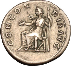 reverse: Sabina, wife of Hadrian (died 137 AD).. AR Denarius, Rome mint