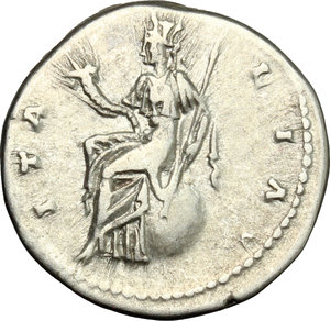 reverse: Antoninus Pius (138-161).. AR Denarius, Rome mint, 141-143 AD