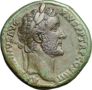 obverse: Antoninus Pius (138-161).. AE Sestertius, Rome mint, 145-161 AD