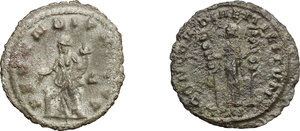 reverse: Roman Empire.. Multiple lot of two (2) unclassified BI Antoniniani of Salonina and Severina