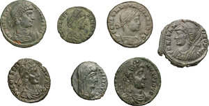 obverse: Roman Empire. Constantine the Great and his family.. Multiple lot of seven (7) unclassified choise AE 3, including Helena