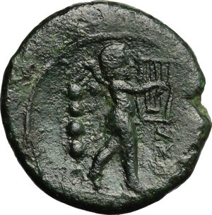 reverse: Southern Apulia, Hyria or Orra. AE Quincunx, c. 210-150 BC