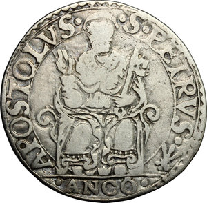 reverse: Ancona.  Pio IV (1559-1565).. Testone