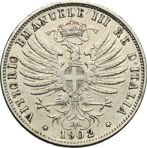 obverse: Vittorio Emanuele III (1900-1943). 25 centesimi 1902