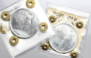 obverse: Lotto di 2 monete: 100 lire 1964 e 1966