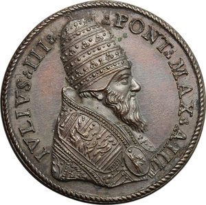 obverse: Giulio III (1550-1555), Giovanni Maria de  Ciocchi del Monte.. Medaglia A. III